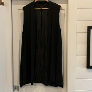 Eileen Fisher L black silk vest